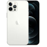 Apple iPhone 12 Pro Max 128GB Silver design front and back view with camera features