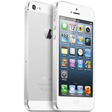 Apple iPhone 5 32GB White Good showing front and back view with touchscreen and apps.
