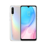 Xiaomi Mi A3 smartphone showcasing a 6.09 inch display, sleek design, and dual rear camera in white finish.