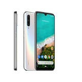 Xiaomi Mi A3 smartphone showcasing a 6.09-inch display and sleek design with front and back view.