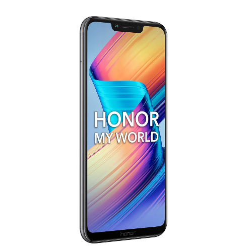 Honor Play 64GB smartphone display showcasing vibrant colors and brand logo.