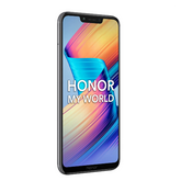 Honor Play 64GB smartphone display showcasing vibrant colors and brand logo.