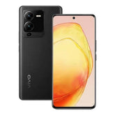 Vivo V25 Pro 5G smartphone front and back view with 6.56 inch display and sleek black design.