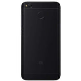 Xiaomi Redmi 4 4G smartphone black back view showcasing sleek design and fingerprint sensor.
