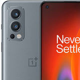 OnePlus Nord 2 5G smartphone showcasing camera design and display with vibrant background.