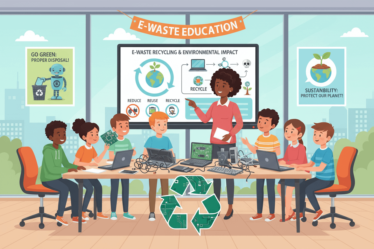 Schools must educate students about growing e-waste concerns.
