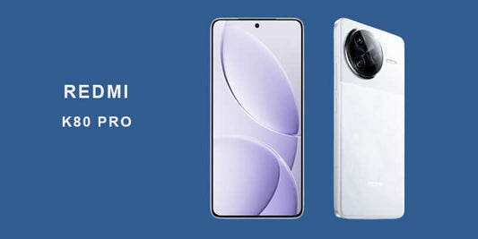 Close-up of the Redmi K80 Pro smartphone showcasing its sleek design and advanced features.