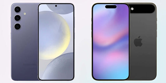 Apple iPhone 17 Air and Samsung Galaxy S25 Slim displayed side by side showing their design.