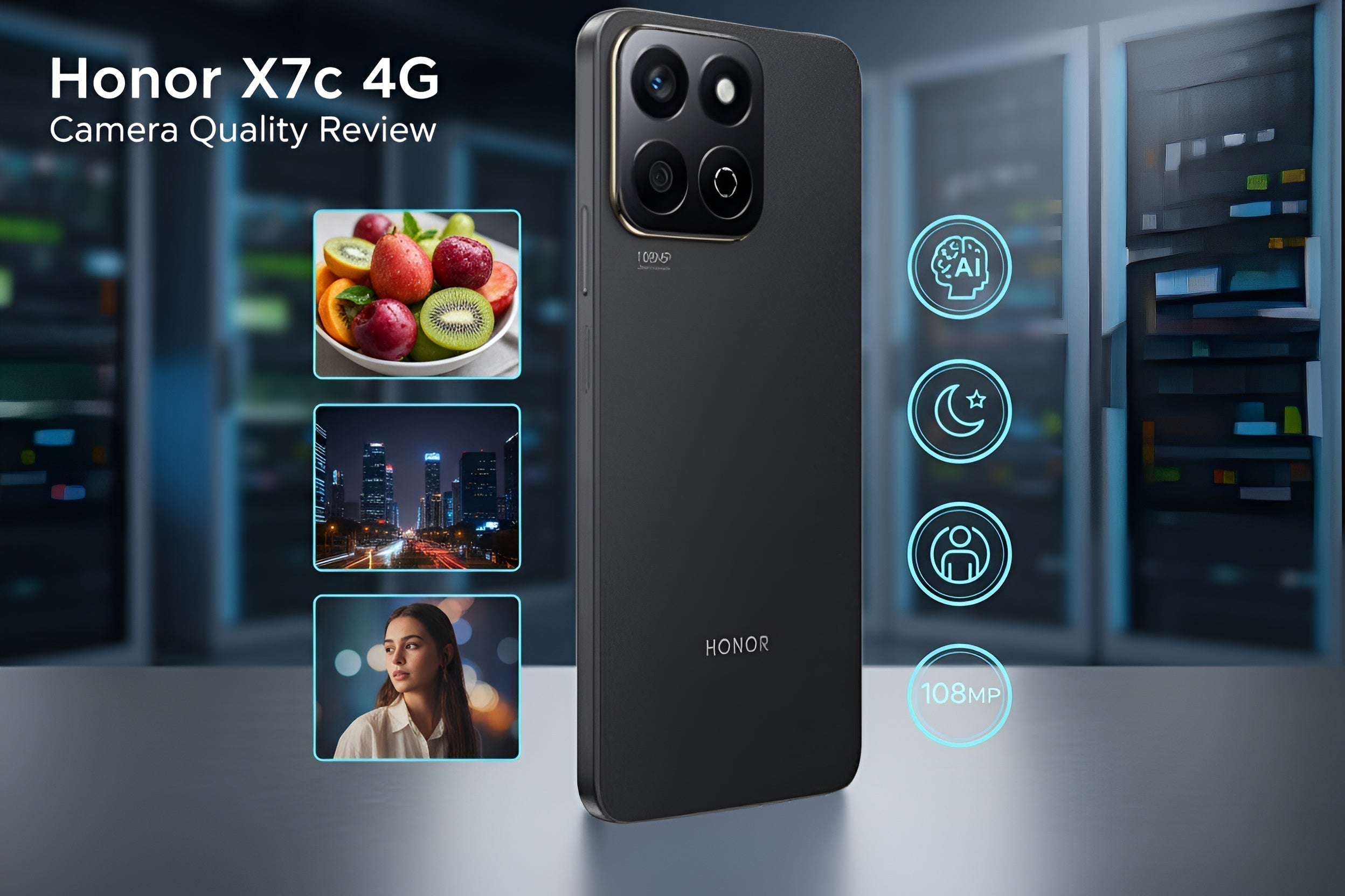 Honor X7c 4G review highlights camera quality features.