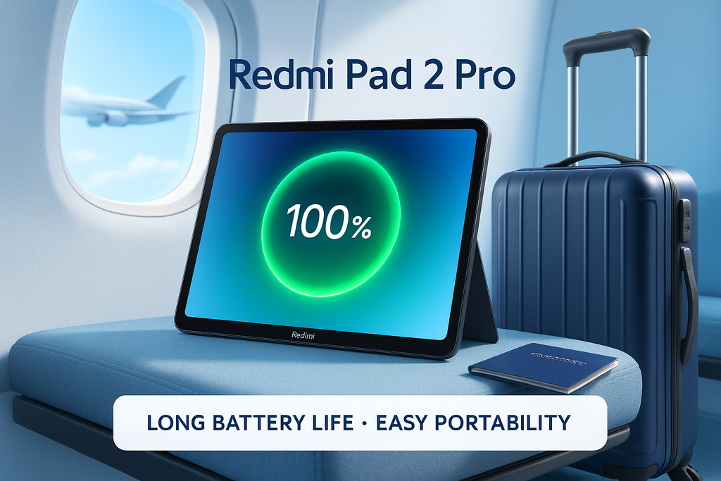 Longer Battery Life Makes Redmi Pad 2 Pro Travel Friendly