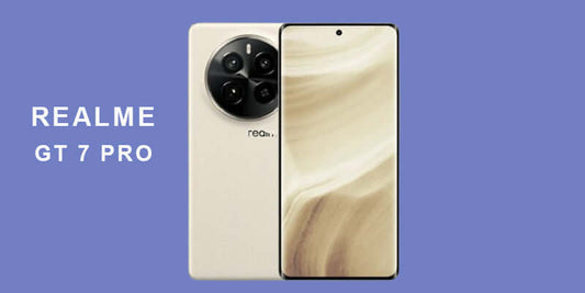 Image of the Realme GT 7 Pro smartphone showcasing its sleek design and display.