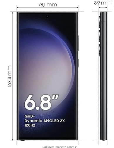 Samsung Galaxy S23 Ultra 5G, 8GB RAM 256GB Phantom Black