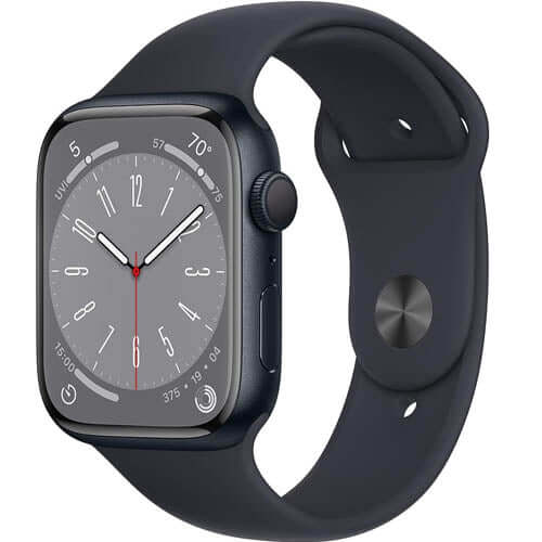 Apple Series 8 45mm Smart Watch Midnight Aluminium Case,