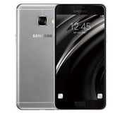 Samsung Galaxy C7 Dual Sim 32GB 4G LTE in Dark Grey color, showcasing sleek design and display.