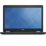 DELL Latitude E5550 laptop front view with blue screen and sleek design, featuring Intel Core i5 processor.