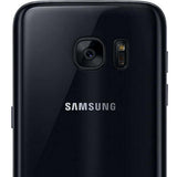 Samsung Galaxy S7 black smartphone rear view with camera