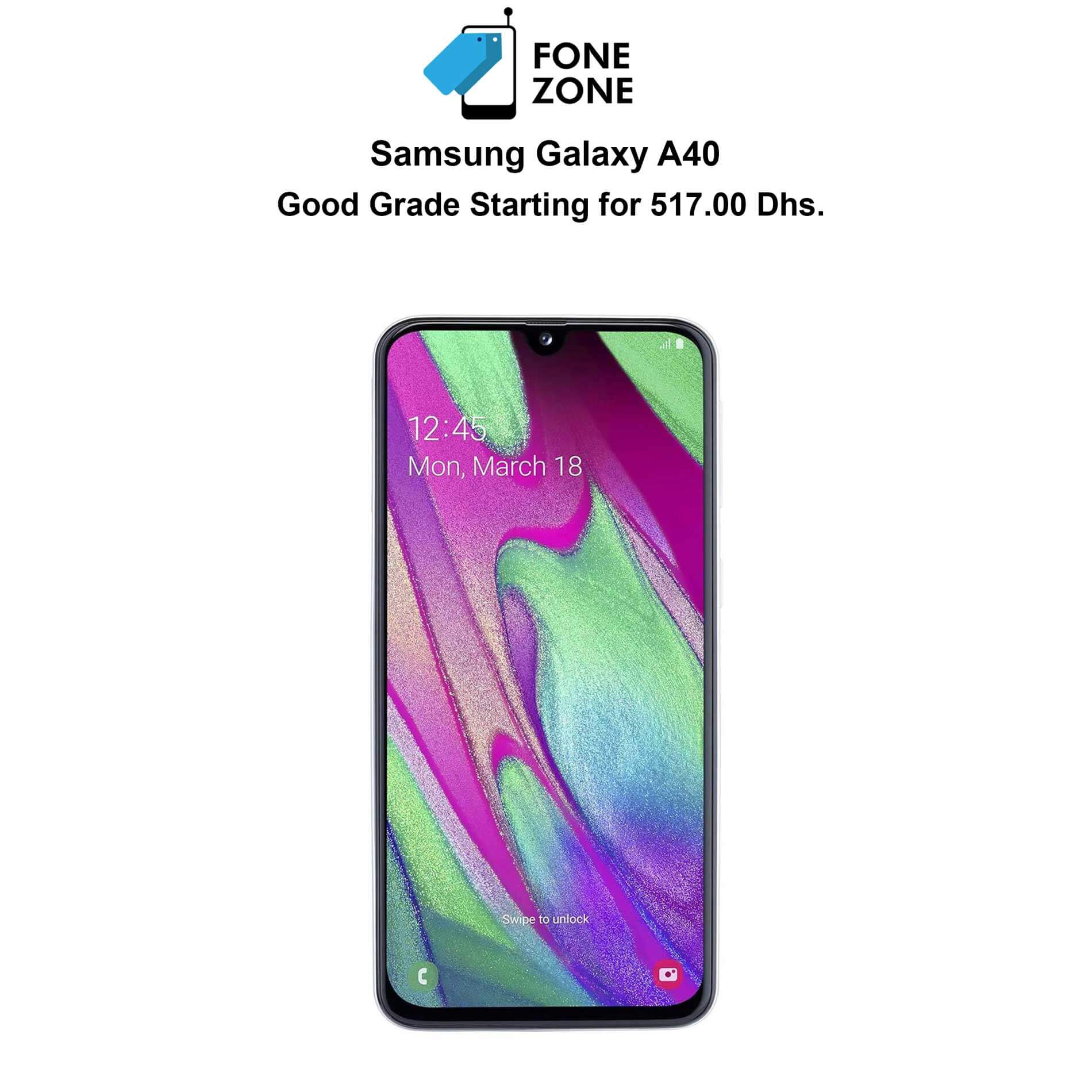 Buy best refurbished Samsung Galaxy A40 at Best Price