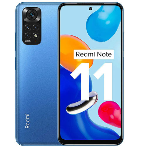 Mi Redmi Note 11 smartphone showcasing vibrant display and camera features.
