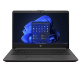 HP 240 G8 laptop with Intel Core i5 11th Generation display, showcasing Windows interface on a sleek black design.
