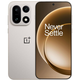 Oneplus 15 5G smartphone in Sand Storm color displaying its back and front design, featuring dual cameras.