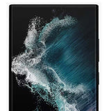 Samsung Galaxy S22 Ultra smartphone design with vibrant splash effect on the screen.