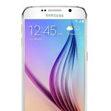 Samsung Galaxy S6 edge showcasing a vibrant display and sleek design in white pearl.