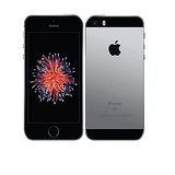 Apple IPhone SE (1st Generation) 32GB Space Grey front and back view with colorful wallpaper display