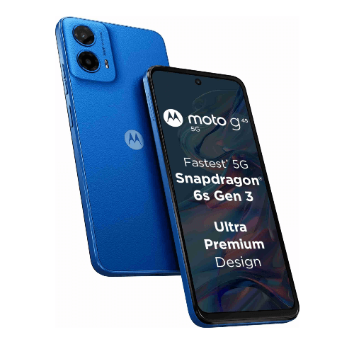 Motorola Moto G45 5G with Android 14 and side-mounted fingerprint sensor