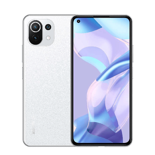 Xiaomi MI 11 Lite NE 5G smartphone showing front and back view, featuring a sleek design and vibrant display.