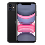 Apple iPhone 11 64GB 4GB Ram Black displayed from front and back with vibrant screen design.