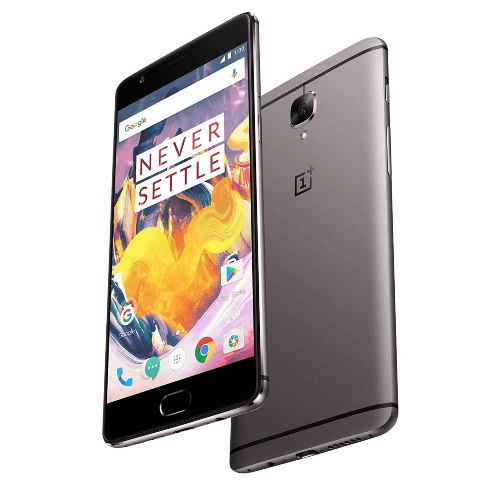OnePlus 3T in Gunmetal, a classic smartphone with a 5.5-inch Optic AMOLED display, at the best price