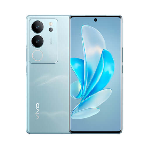Vivo V29 Pro smartphone front and back view, featuring 256GB storage, 8GB RAM, and a large display.