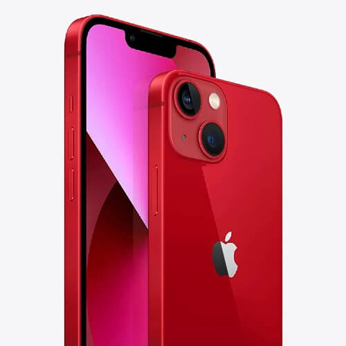Apple iPhone 13 in Product Red with Turbo SIM and edge-to-edge OLED display 