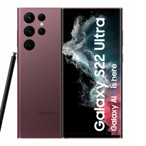 Samsung Galaxy S22 Ultra 256GB 8GB Ram Burgundy - Available in Sharjah and