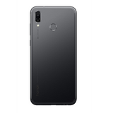 Honor Play 64GB black smartphone back view showcasing camera and fingerprint sensor.