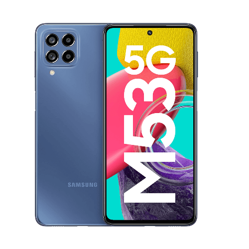 Samsung Galaxy M53 5G smartphone in Deep Ocean Blue with 6GB RAM and 128GB storage | India
