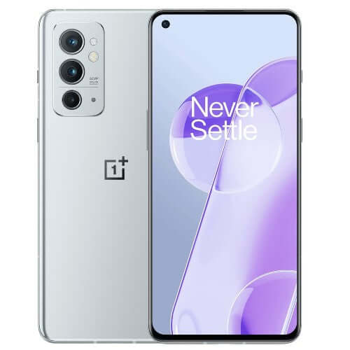 Oneplus 9R 5G smartphone featuring a sleek design and vibrant display with the slogan Never Settle
