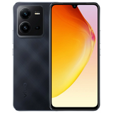 Vivo V25 Pro smartphone in elegant black with a vibrant display and dual camera design.