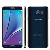 Samsung Galaxy Note 5 64GB in Sapphire Black showcasing front and back design.