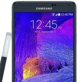 Samsung Galaxy Note 4 displaying vibrant colors with stylus, perfect for productivity and creativity.